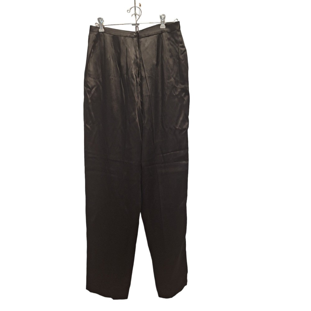 Kelly Graham New York Vintage Satin Feel/Look Black Pants / Slacks Size 10